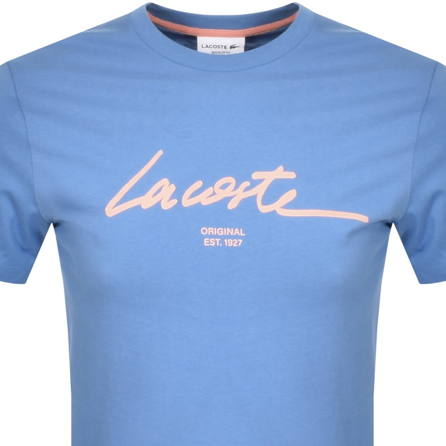 Alternative Image for ProductLacoste Crew Neck Logo T Shirt Blue2